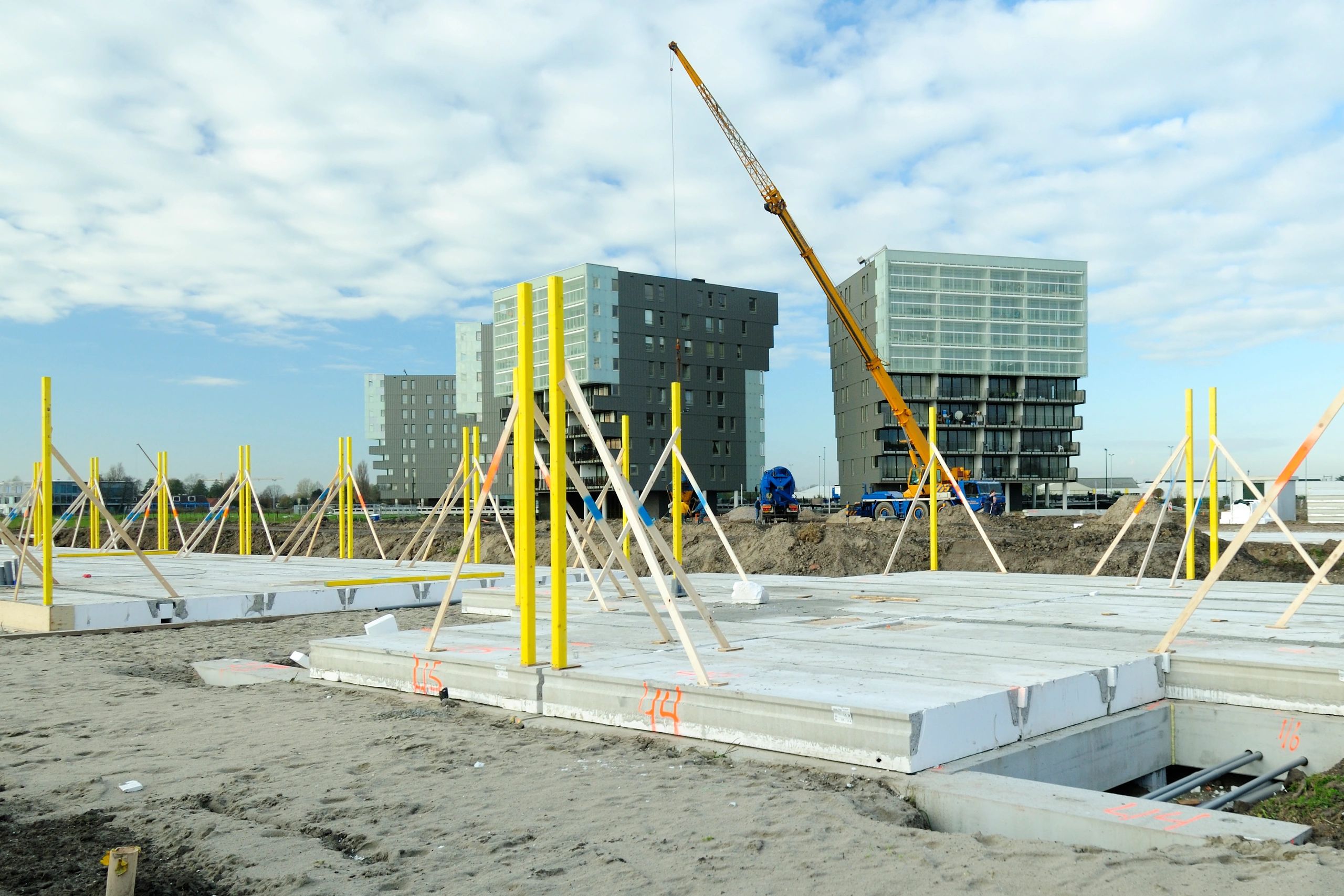 modern concrete construction site