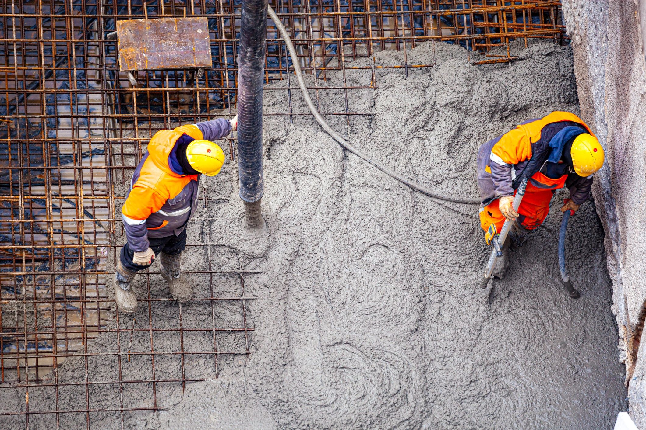 concrete pouring commercial project