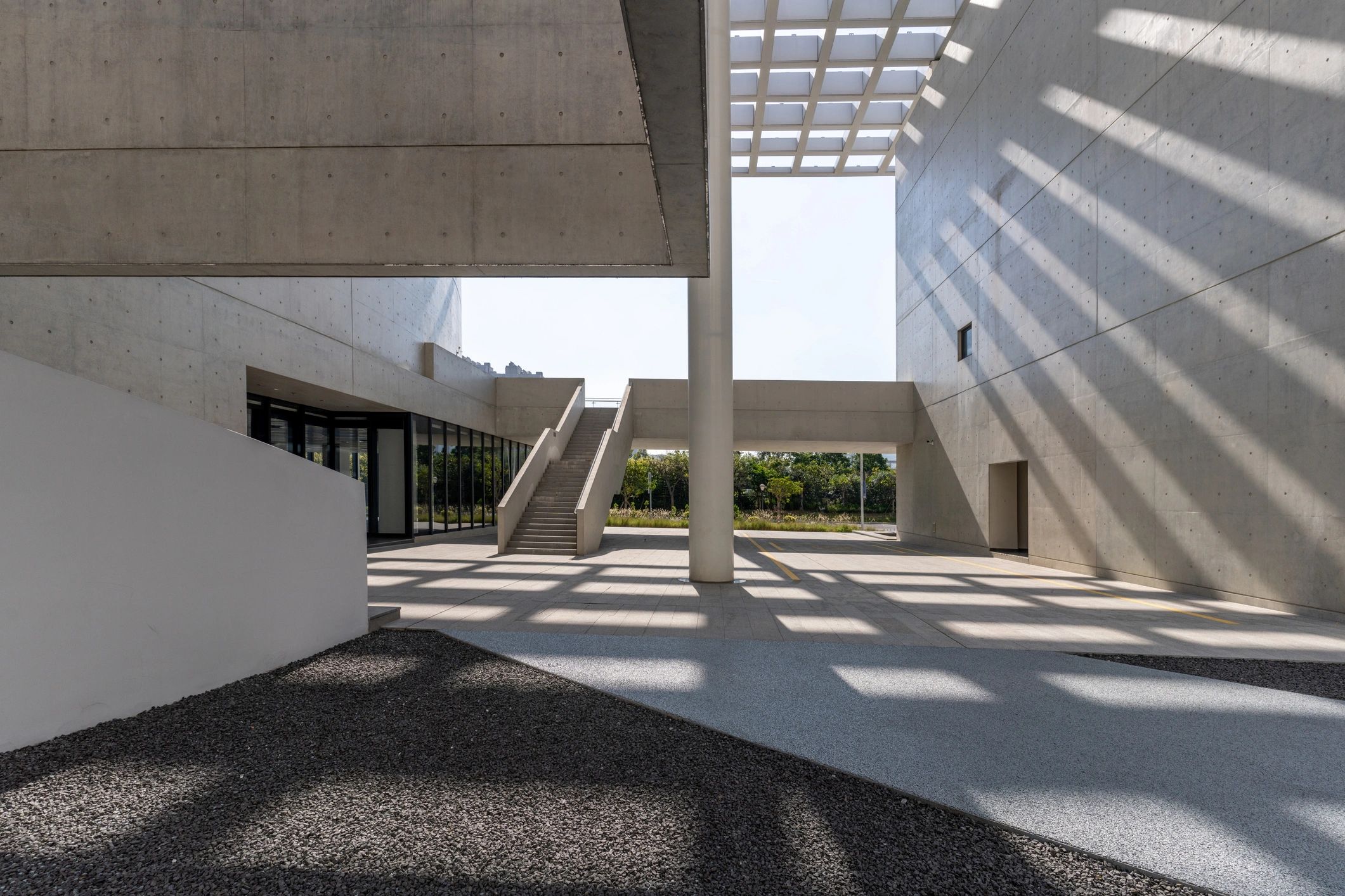 modern concrete construction site